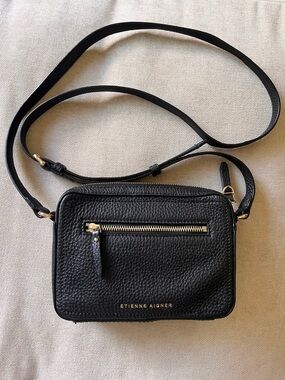 Etienne Aigner Black Leather Crossbody Bag